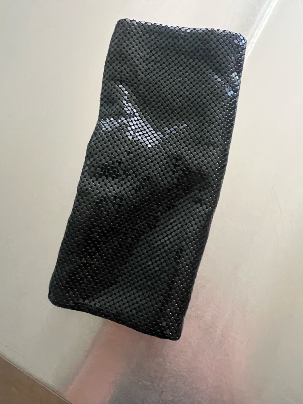 Black Textured women Clutch Wallet